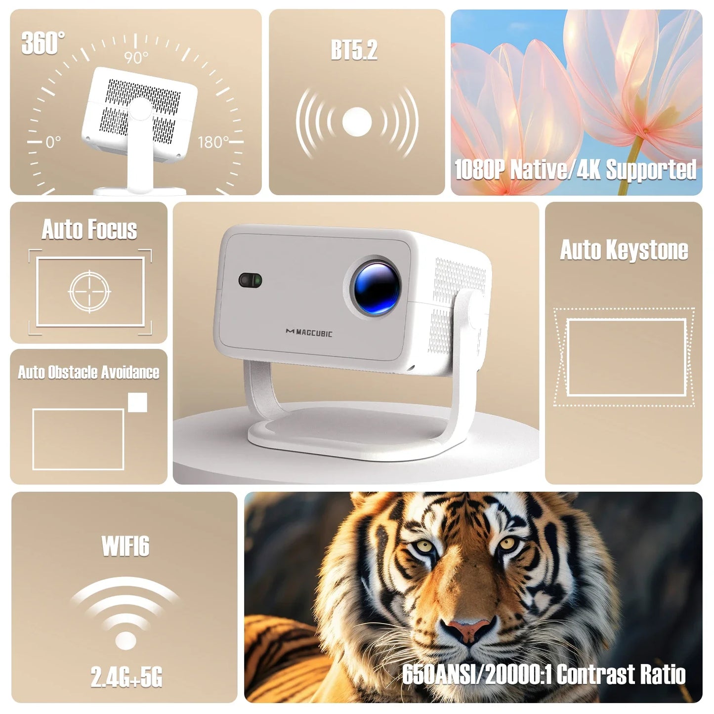 Magcubic™ 8K Android Projector